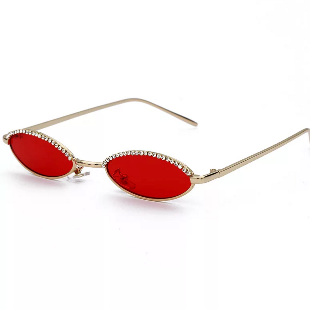Round Sunglasses with Rhinestones