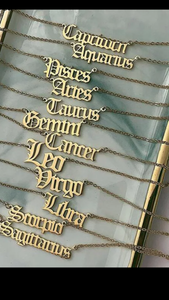 Gold Chain Zodiac Sign Necklace