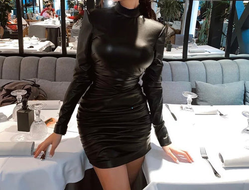 Sexy Leather Dress