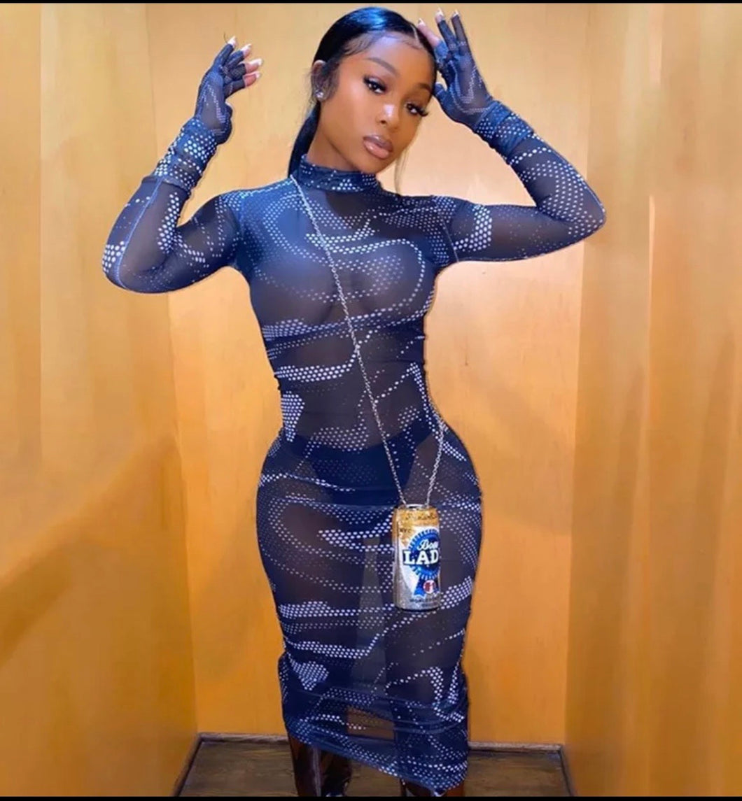 See though sexy Maxi dress